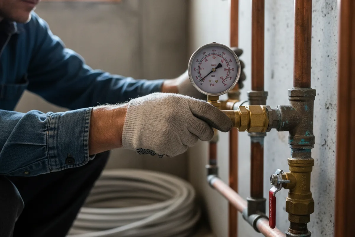 Pressure testing a repaired line during Water Line Repair in Twin Falls